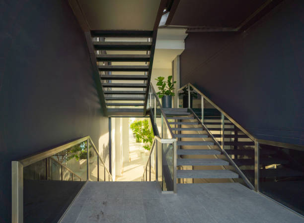 istock Luxury staircase in condominium or apartment. Architecture interior design decoration 1449315252