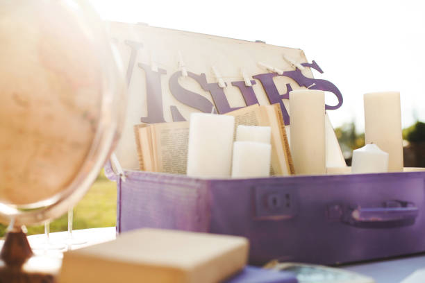 A book as wedding favor, white wedding candy.