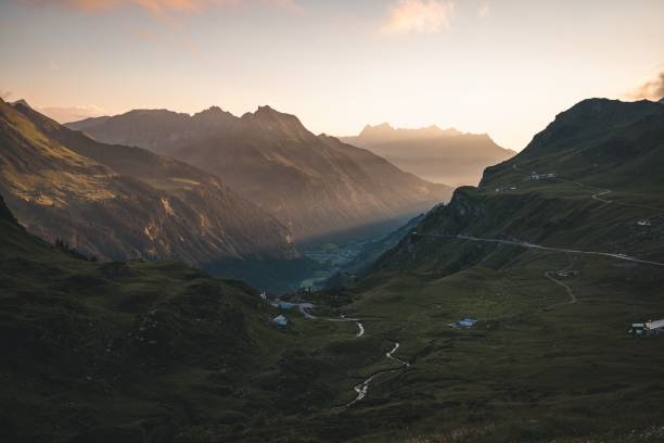 istock Beautiful mountainous landscape during sunset 1449319498