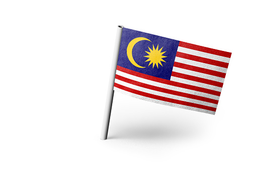 Close up Malaysian flags in Kuala Lumpur