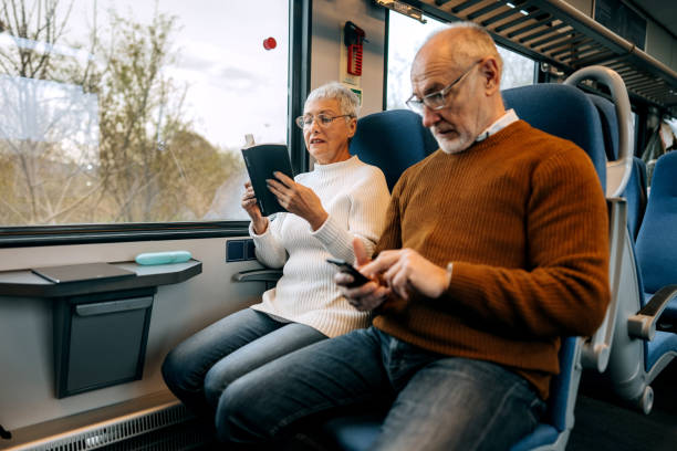 istock Senior couple travelling together 1449321038
