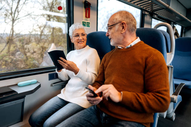istock Senior couple travelling together 1449321157
