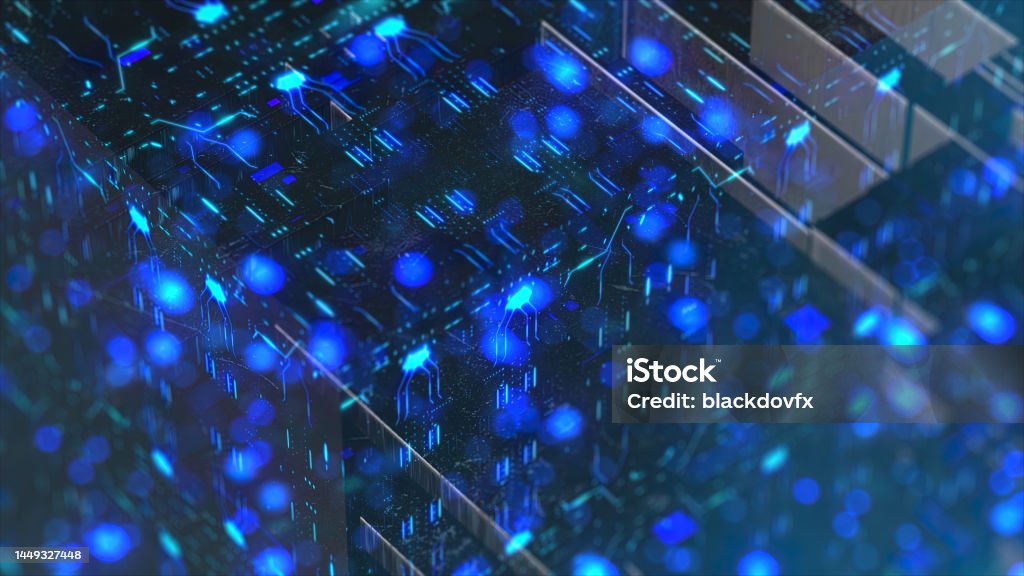 Abstract Information Processing Digital Abstract Processing Information Inside Technological ...