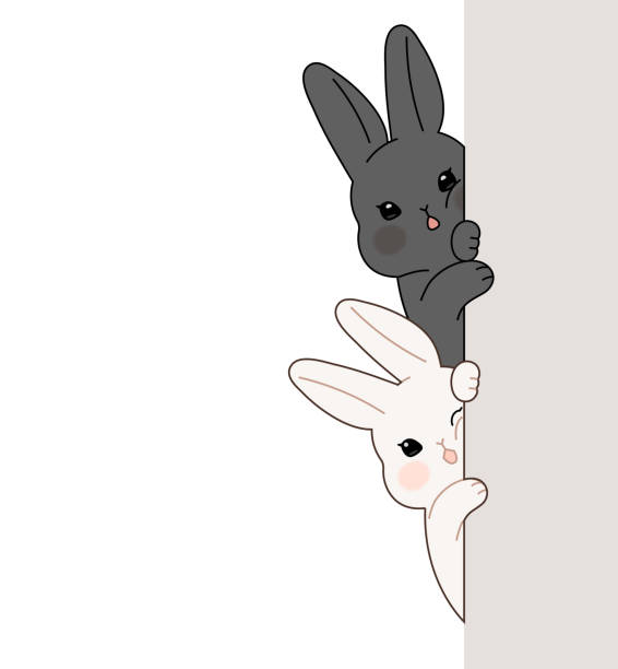 Cartoon Rabbit Behind 1,300+ Rabbit Peeking Stock Photos, Pictures & Royalty-Free Images - iStock