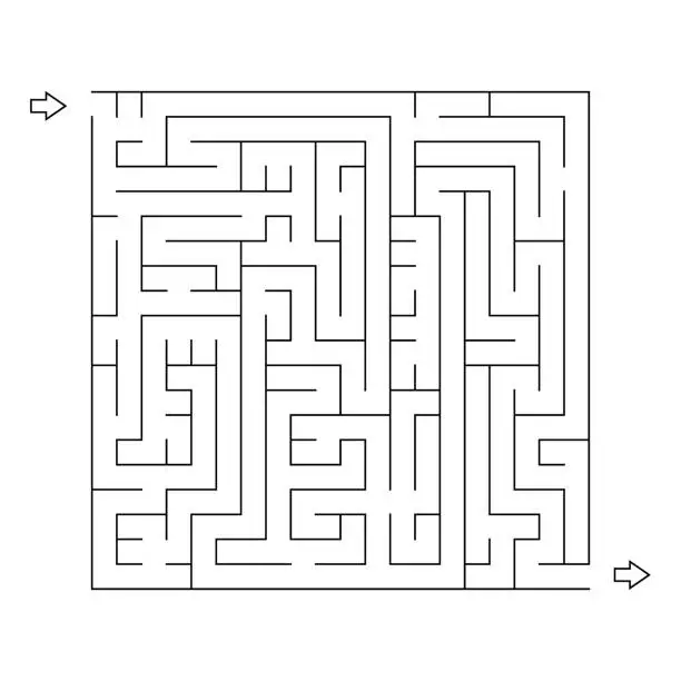 Vector illustration of Square maze, vector.