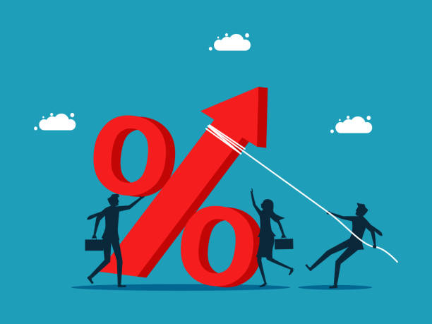 istock The Federal Reserve cuts interest rates. Businessman pulling down the percentage sign 1449342701