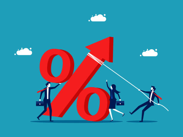 istock The Federal Reserve cuts interest rates. Businessman pulling down the percentage sign 1449342704