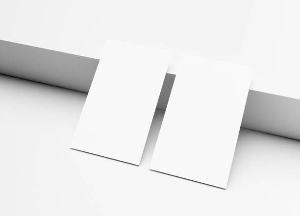 istock Two Blank business card template on podium 1449343041