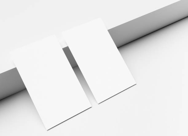 istock Two Blank business card template on podium 1449343213