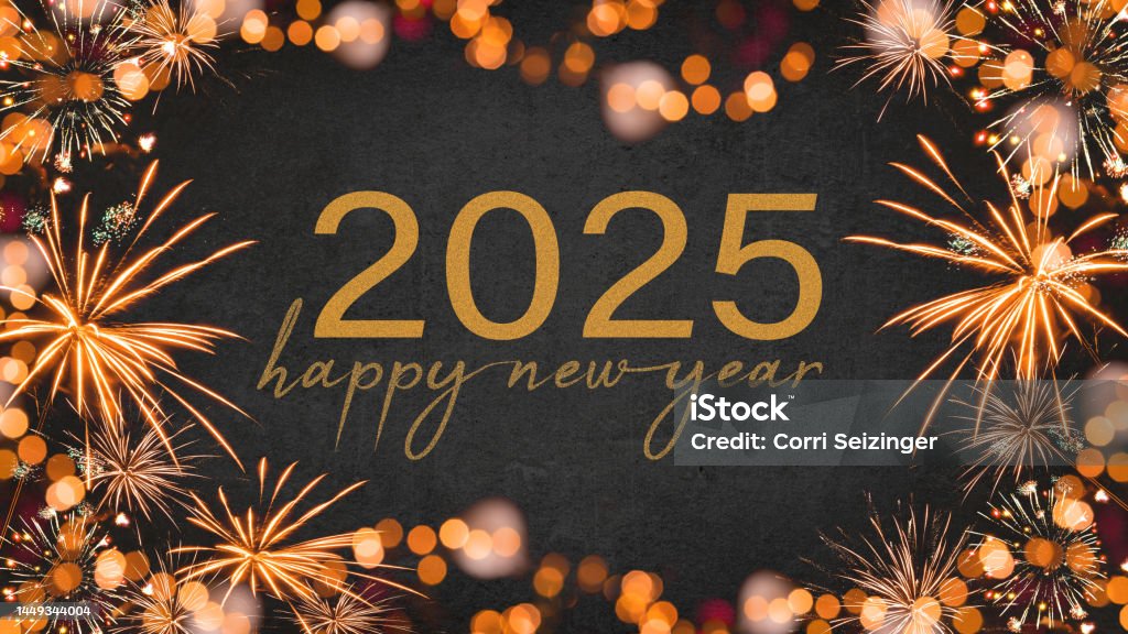 Selamat Tahun Baru 2025 Kartu Ucapan Latar Belakang Pesta Malam Tahun