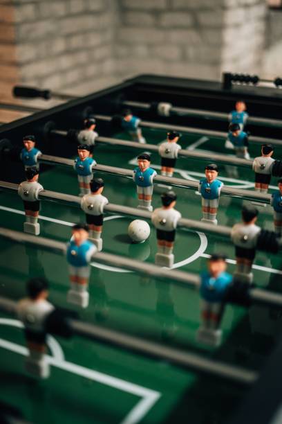 istock Vertical shot of table soccer 1449347213