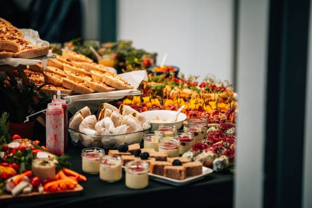 istock Fourchette table with various tasty food 1449347247