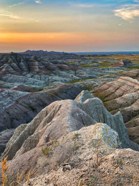 istock Sunrise over the Rocks in the Badlands 1449347979