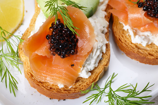 Salmon and Cream Cheese Canapes