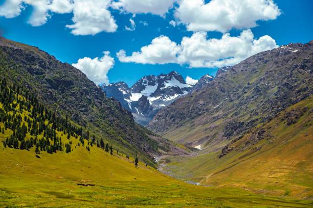 istock High mountain landscape covered with snow 1449352379