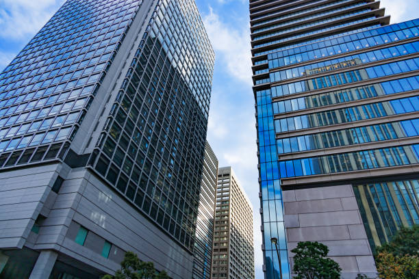 istock Buildings in Tokyo with beautiful morning light 1449353493