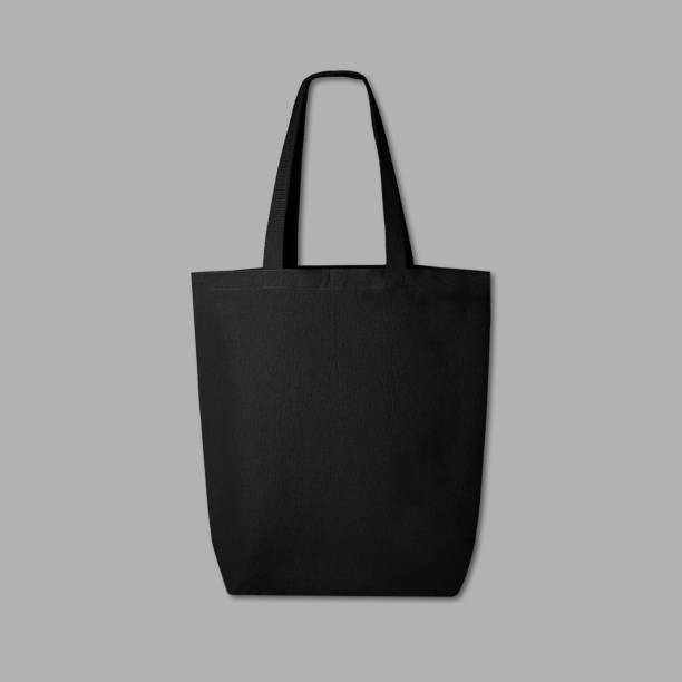 istock Textile eco bag on light grey background. Mock up for design 1449353676