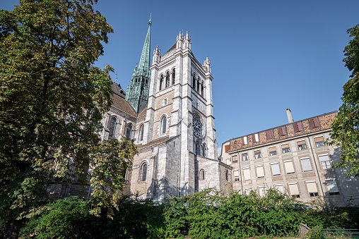 Side View Of Saint Nikolaus Church In Friedrichshafen, Germany