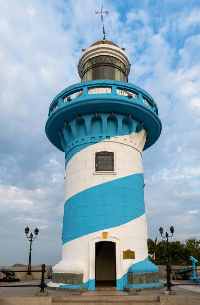Lighthouse of Guayaquil city by Guayas river on Santa Ana Hill, Ecuador.