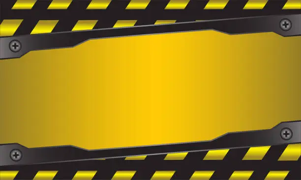 Vector illustration of Grunge yellow and black diagonal stripes. Industrial warning background, warn caution, construction, safety