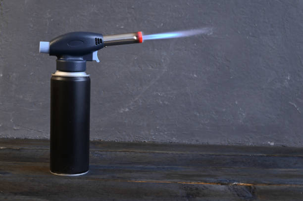 istock the gas soldering iron on the cylinder is on fire 1449381878