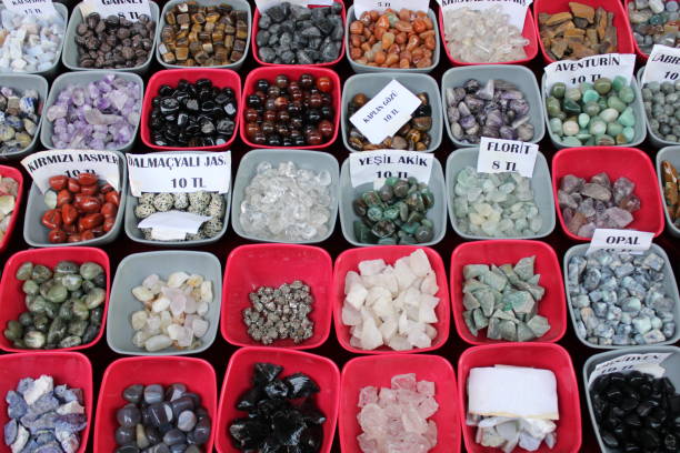 istock colorful and patterned natural stones. precious stones in nature. stone mine. 1449383784