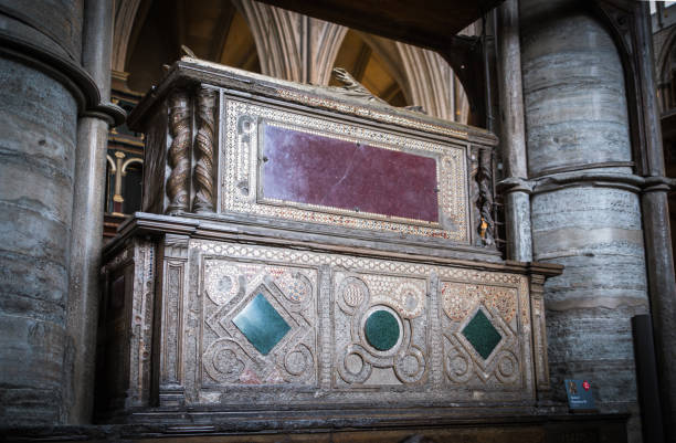 tumba de enrique iii 1272 en la colegiata de la abadía de san pedro westminster. - enrique iii de inglaterra fotografías e imágenes de stock