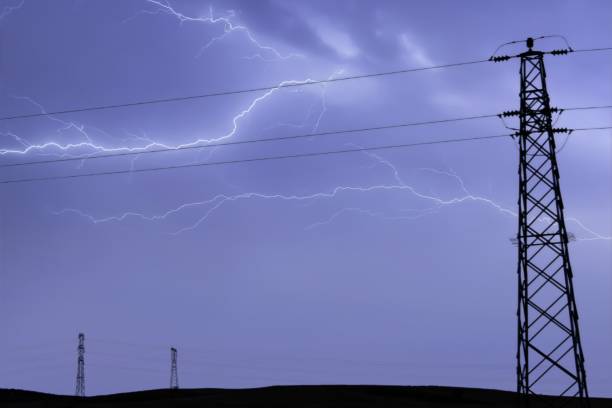 istock electiricity pylons with power lines under a dramatic evening sky 1449387202