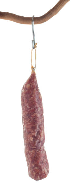istock Sausage hanging to dry. 1449389793
