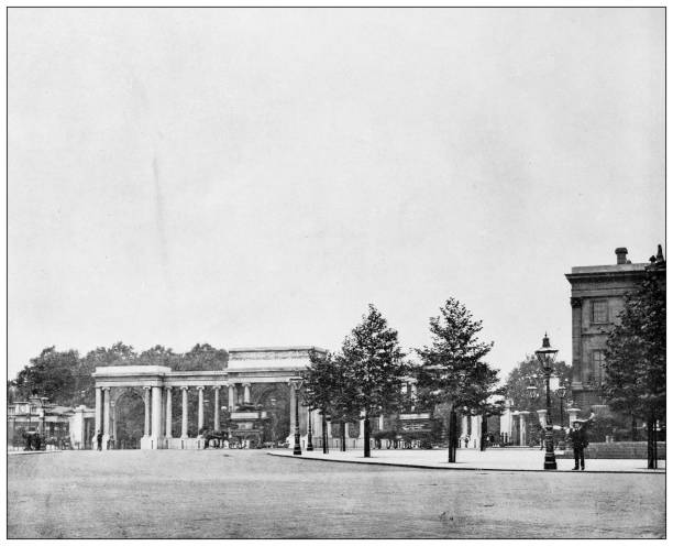 istock Antique photograph of London: Hyde Park Corner 1449391035