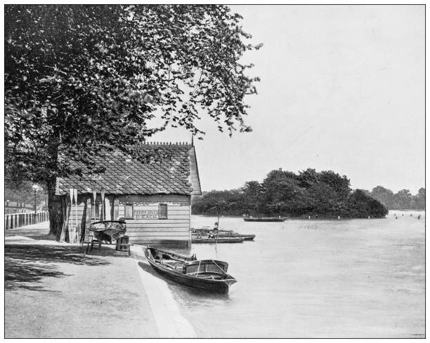 istock Antique photograph of London: The Serpentine 1449393832