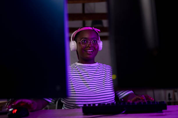 istock Gamer girl excitement 1449394722