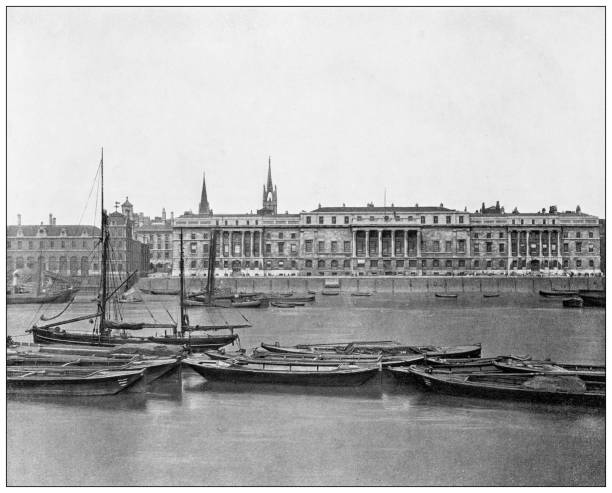 istock Antique photograph of London: Custom House 1449394862