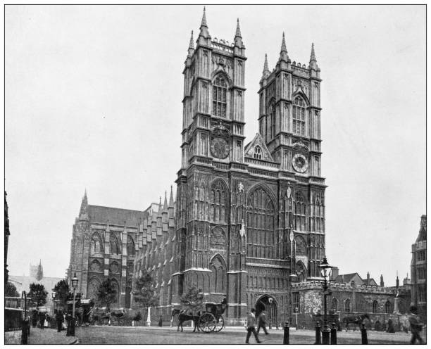 istock Antique photograph of London: Westminster Abbey 1449395511