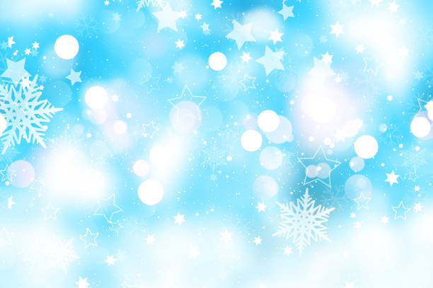 istock Christmas background with snowflakes and stars 1449396362