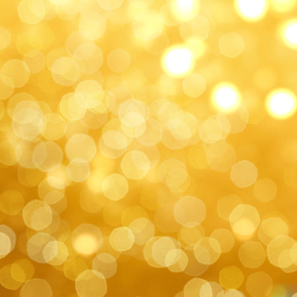 istock Christmas background with gold bokeh lights 1449396589