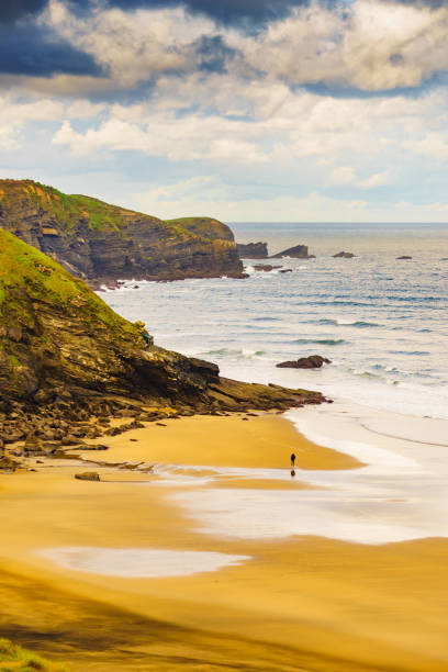 istock Asturias coast with Carniciega beach in Spain. 1449397052