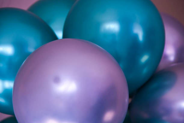 many colorful balloon flying in blue sky
