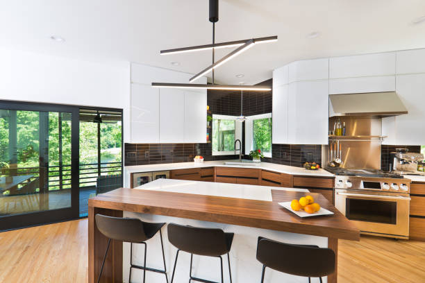 istock Home Improvement Remodeled Contemporary Kitchen Dining Room, Open Concept design in Residential Home 1449404999