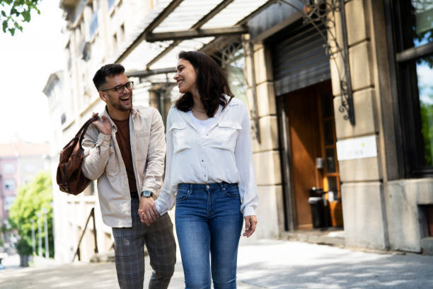 istock Boyfriend and girlfriend enjoy in sunny day. 1449405165