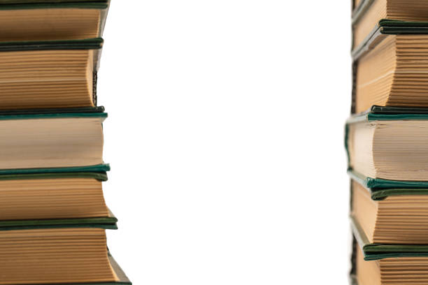 istock Old books isolated on white background. 1449408239