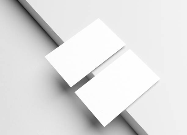 istock Two Blank business card template on podium 1449416574