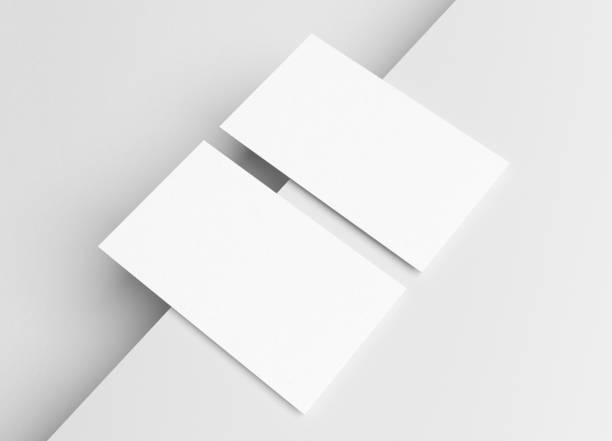 istock Two Blank business card template on podium 1449416603