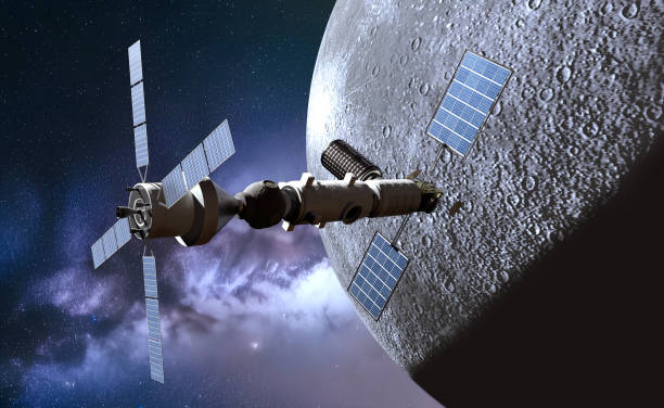 istock Spacecraft near the Moon 1449421887