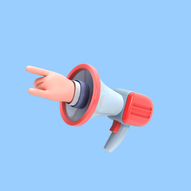 istock loudspeaker with hand target social media concept 3d render on blue 1449425526
