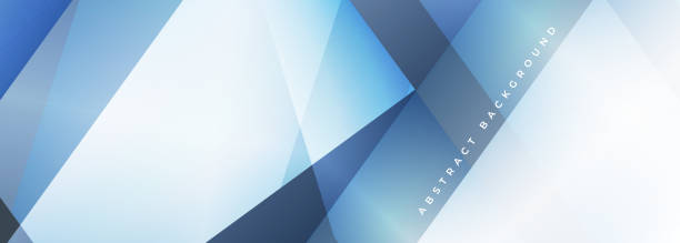 istock Light blue modern abstract wide banner with geometric shapes. Blue abstract background. 1449426316