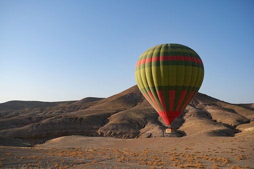 Balloons coming in for a landing at Chatfield Reservoir, Colorado