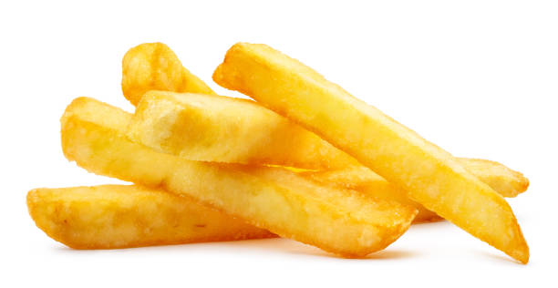 istock Delicious potato fries on white 1449427043