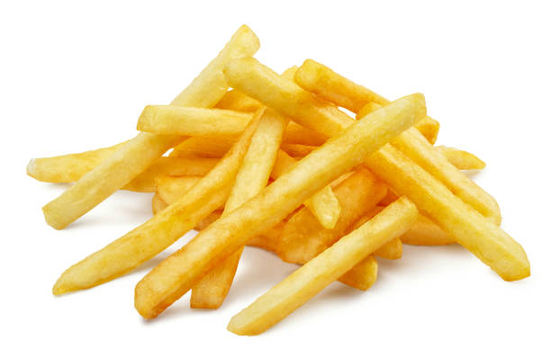 istock Delicious potato fries on white 1449427179