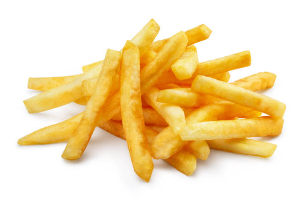 istock Delicious potato fries on white 1449427181